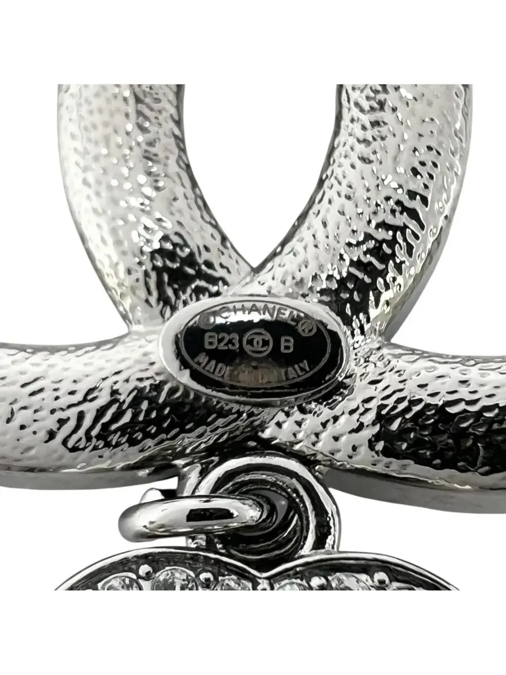 Chanel Cc Logo Heart Brooch Sterling #266424C10B